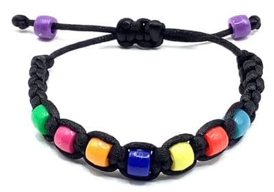 Macrame Silk Cord 7 Beads Bracelet  One Size MNBR0014