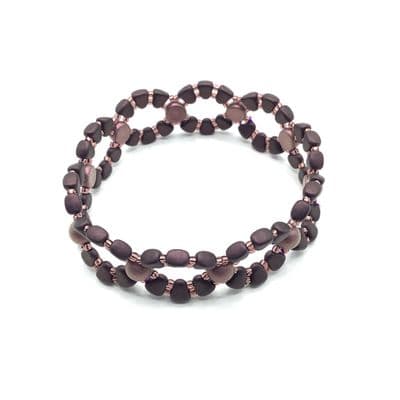 Nib-Bit & Cabochon Hand Beaded Stretch Bracelet  STRBR0019