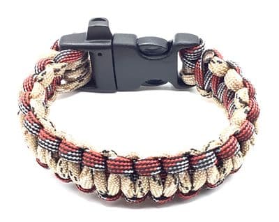Paracord Bracelet WHISTLE CLIP 7½-8