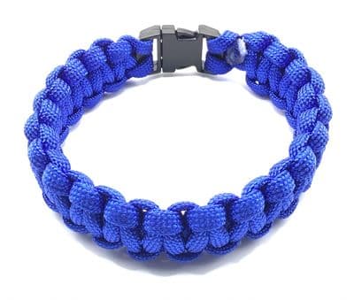Paracord Cobra Bracelet Blue 8½