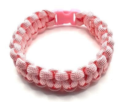 Paracord Cobra Bracelet Pink 7½