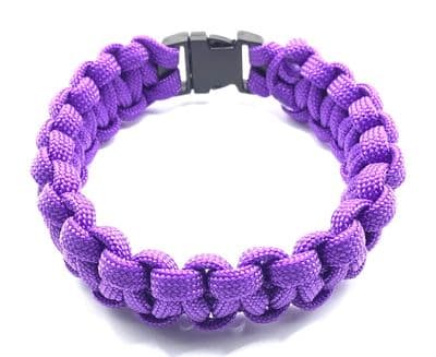 Paracord Cobra Bracelet Purple 8½
