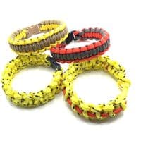 Paracord Cobra Thin LIne Bracelet Yellow/Red 7