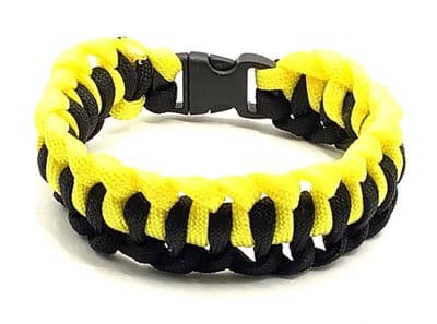 Paracord GENOESE Bracelet Yellow/Black 6½