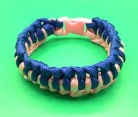 Paracord Genose Bracelet Blue/Pink 6½