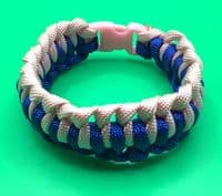 Paracord Genose Bracelet Blue/Pink 6½