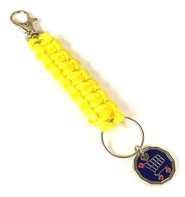 Paracord S/S Coin Keyring Yellow 6
