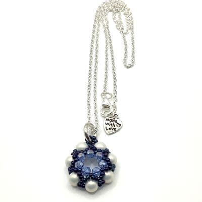 Pendant with Glass Pearls & Facets 1