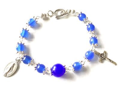 Rosary Bracelet Blue 8½