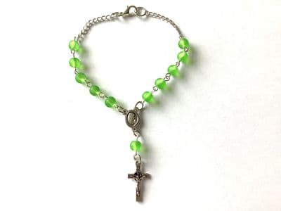 Rosary Bracelet Green 8½