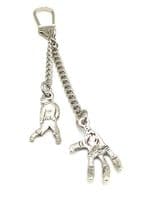 S/P Zombie & Skeleton Hand KEYRING 4¼