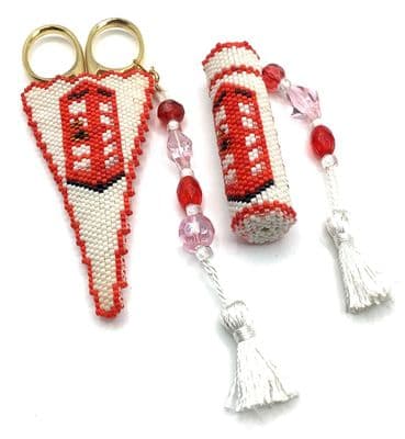 Scissors & Needle Case British Red Phone Box Set  DEL0024
