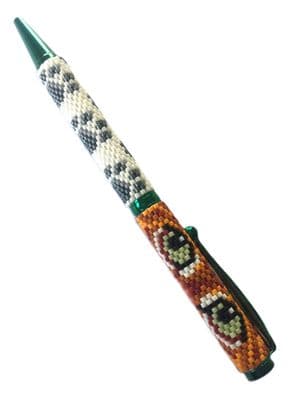 Slimline Roller Green Pen - Ginger Cats Eyes  PEN0009