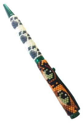 Slimline Roller Green Pen - Tortoise Cats Eyes  PEN0011
