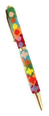 Slimline Roller Pen G/P - Stars & Diamonds PEN0018