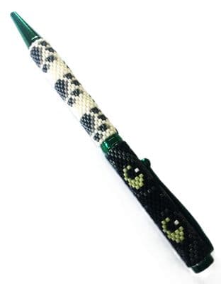 Slimline Roller Pen Green - Black Cats Eyes  PEN0008