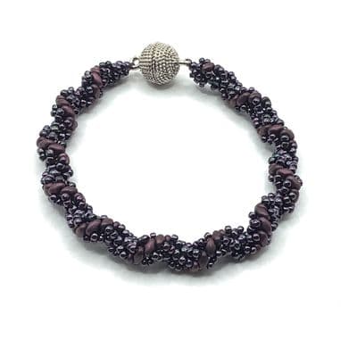Spiral Staircase Purple Bracelet  7½