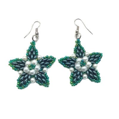 Star Shaped Superduo Earrings  EAR0015