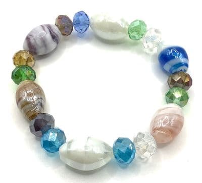 Stretch Glass Beads Bracelet  STRBR0044