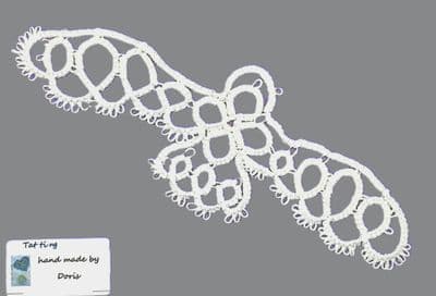 Tatted Eagle in Flight  6½x2¼   TAT0007