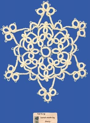Tatted Rose Window Motif  6½