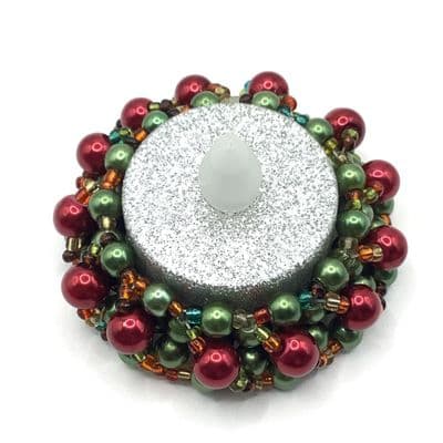 Tealight Holder Red & Green  SEA0009
