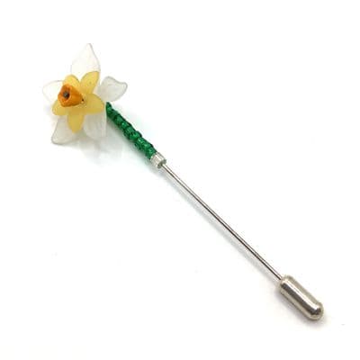 White & Orange Daffodil  Pin  PINS0005