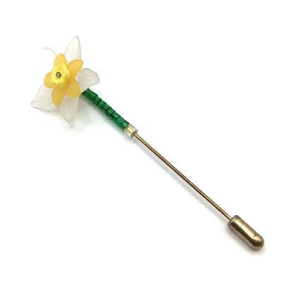 White & Yellow Daffodil  Pin  PINS0006