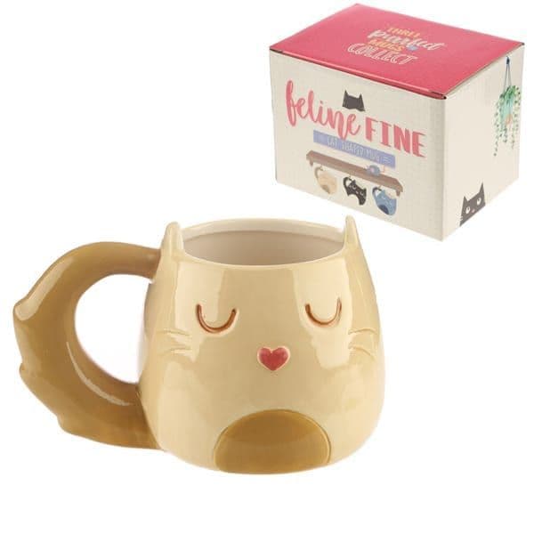 Cream Kitty Cat mug