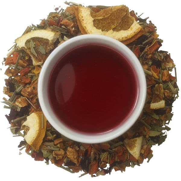 Orange Hibiscus Refresher Loose Leaf herbal fruit tea