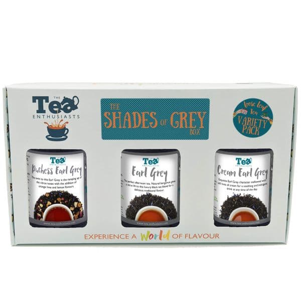 Shades of Grey Earl Grey Tea Gift Set Loose Leaf Selection Box from