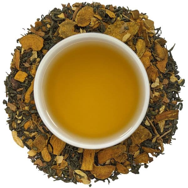 Turmeric Ginger Wellness Loose leaf herbal green tea