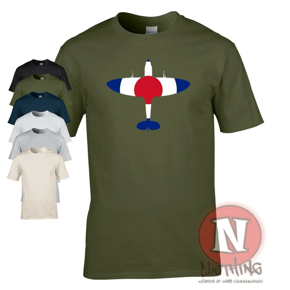 T-shirt Spitfire Heartbeat Battle Of Britain RAF - Coton 100% - Tailles Jusqu'à XXXL