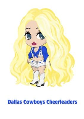 Dallas Cheer Cartoon Drawing