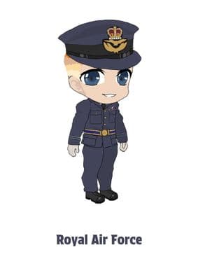 RAF Officer Cartoon Drawing