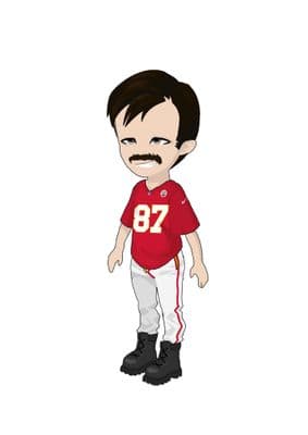 Travis Kelce Cartoon Drawing