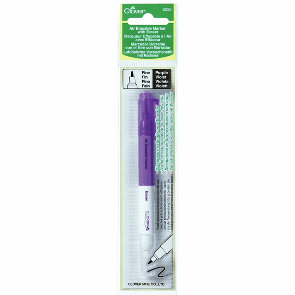Clover Air Erasable Marker with Eraser (Purple)