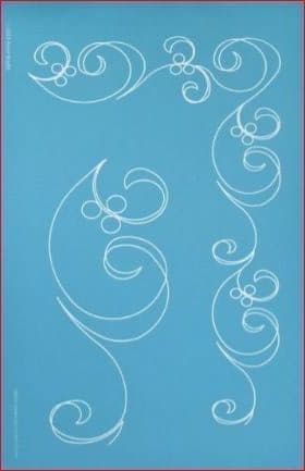 Along the Way Swirl Border Stencil