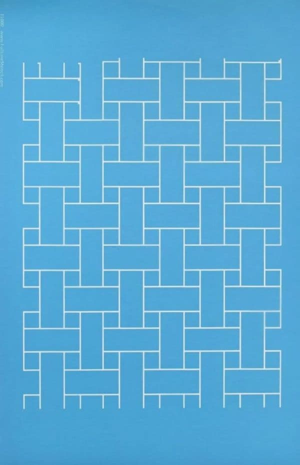 Basket Weave Intersecting Strips Stencil