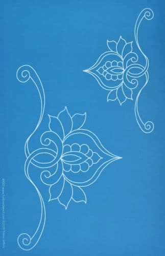 Blooming Scroll Stencil
