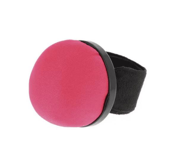 Bohin Pink Velvet Pincushion with Slap Bracelet