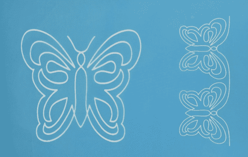 Butterfly Motif and Border Stencil