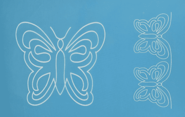 Butterfly Motif and Border Stencil