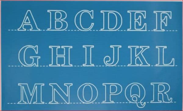 Complete Alphabet & Numbers Stencil (2