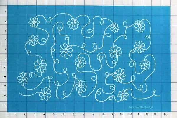 Daisy Background Large Stencil