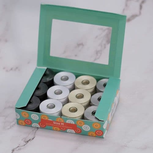 DecoBob Wonderfil Basic 24 Pack M Size Bobbins