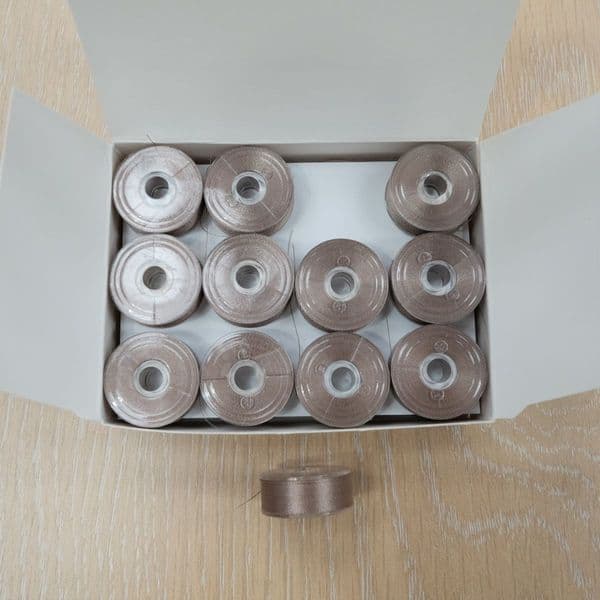 DecoBob Wonderfil Brown Grey 24 Pack M Size Bobbins