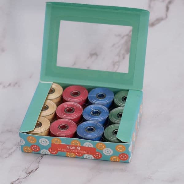 DecoBob Wonderfil Christmas 24 Pack M Size Bobbins