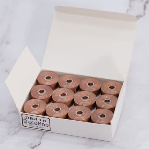DecoBob Wonderfil Dark Copper 24 Pack M Size Bobbins