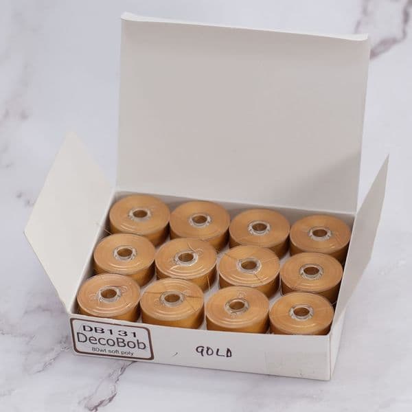 DecoBob Wonderfil Dark Gold 24 Pack M Size Bobbins